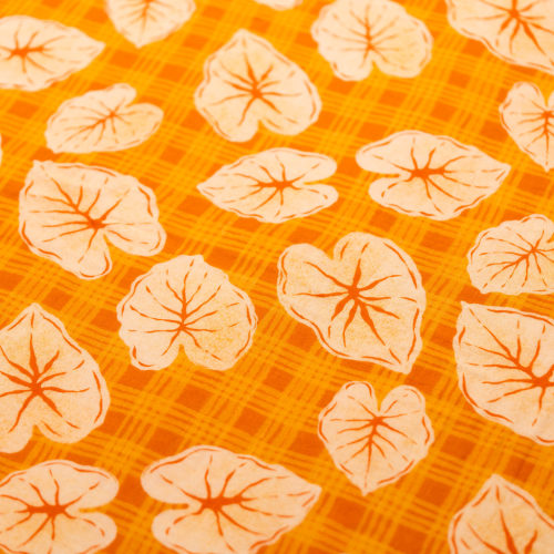 The Keiki Dept Caramel Palaka Kalo Swaddle Blanket