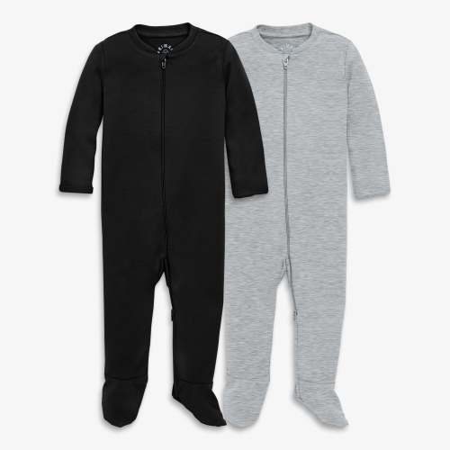 Baby organic zip footie 2-pack | Primary.com, 3-6M