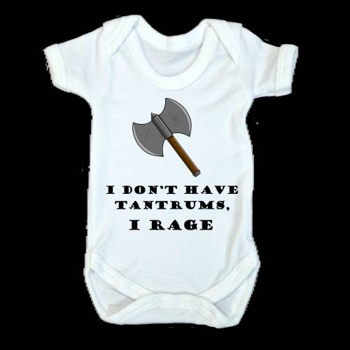 I Rage Baby Grow - DND - Barbarian - Dungeons and Dragons - Unisex - Baby Shower Gift
