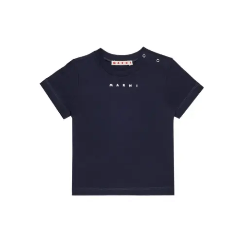 Marni Kids logo-detail short-sleeve T-shirt | Blue | FARFETCH