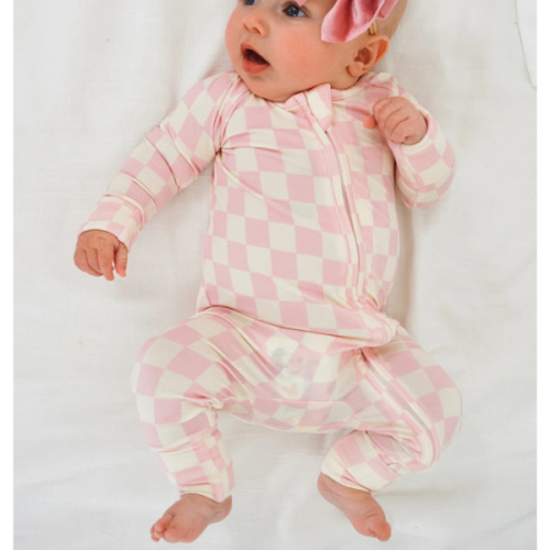Madden Bubblegum Bamboo Zip Onesie
