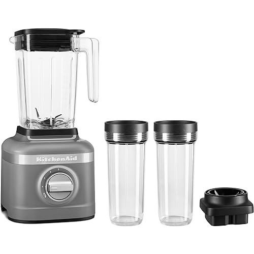 KitchenAid K150 3 Speed Ice Crushing Blender with 2 Personal Blender Jars - KSB1332Y - Matte Charcoal Grey