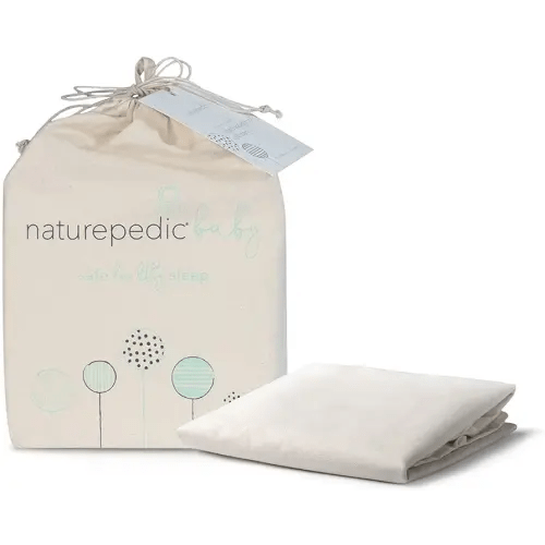 Naturepedic Organic Contoured Changing Pad Cover - Easy to Clean, Lightweight & Portable - Comfort 2-Sided and 4-Sided Baby Diaper Changing Pad Cover - 16" x 31"