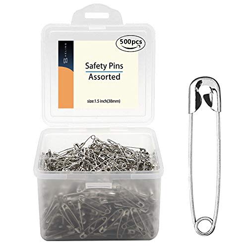 1.5Inch/38mm Safety Pins Bulk (38mm-500pcs)