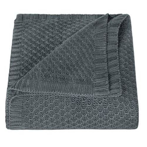 30"x40" Bamboo-Derived Rayon Toddler Blanket, Cooling Breathable Cable Knit Blanket for Crib & Stroller - NTBAY
