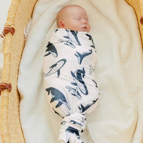 Knit Swaddle Blanket - Cove