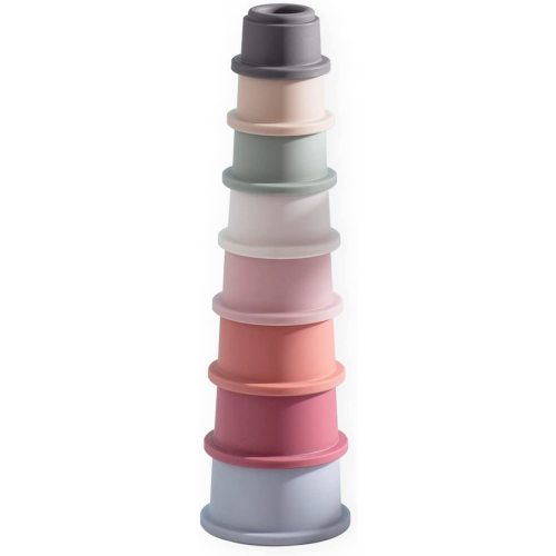 ZYFLSQ Stacking Cups Baby Toy, Nesting Cups 8 Pcs with Pattern for Kid Baby 6 Months and Up Montessori Bath Toys
