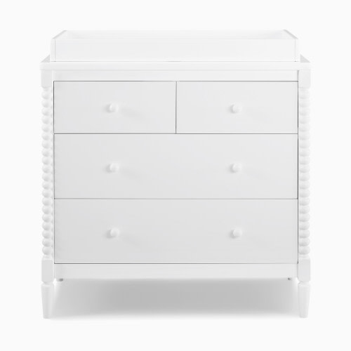 Saint 4 Drawer Dresser with Changing Top - White-Old