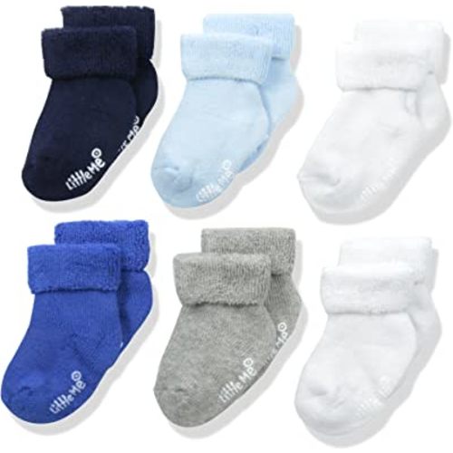 Little Me Baby Boys' Think Cotton Turn Cuff Socks