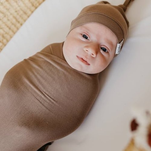 Copper Pearl Baby Swaddle Blanket - Premium Knit Baby Blanket, Large Soft Stretchy Receiving Blankets for Baby Boy and Girl, Swaddles for Newborn, Infant, and Toddler (Gobi)