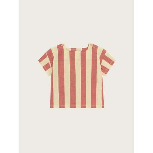 Tomato Stripes Square Neck T-Shirt | Organic Zoo