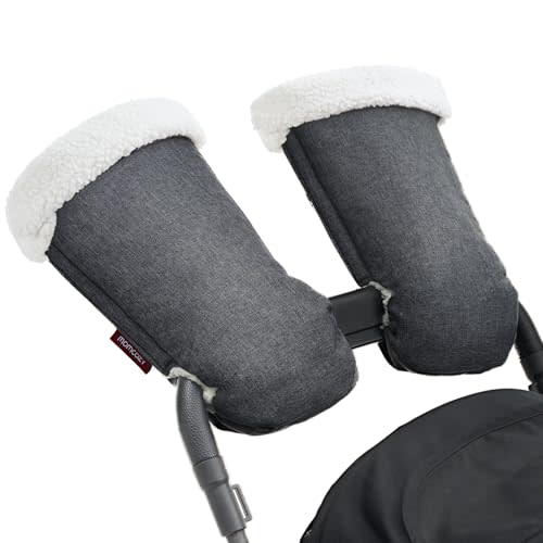 Momcozy Stroller Gloves Warmmuffs | Universal Winter Anti-Freeze Stroller Mittens | Handmuff Accessories |Plush,Weather-Proof