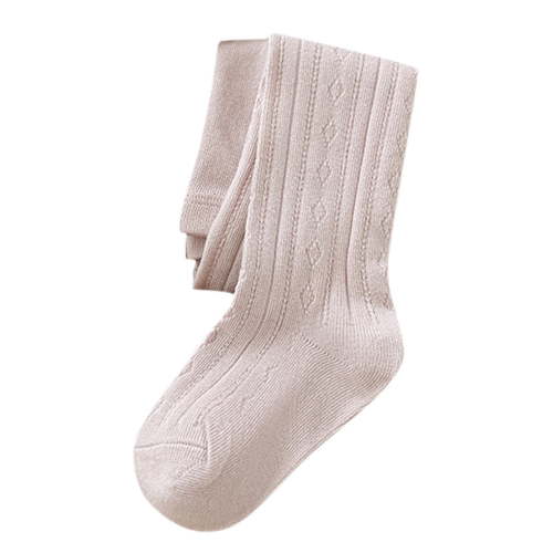 Baby Girls Tights Cotton Cable Knit Footed Pantyhose Baby Stockings Toddler Leggings,Color:Pink Size:0-6 Months