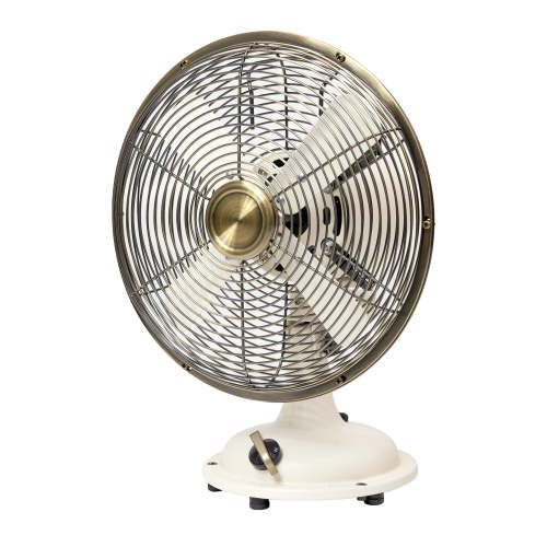 Better Homes & Gardens Retro 8" 3-Speed Metal White Oscillating New Tabletop Fan