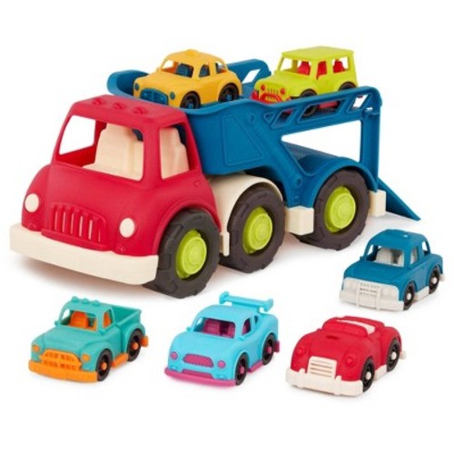 B. toys - Car Carrier Truck & 6 Cars - Happy Cruisers