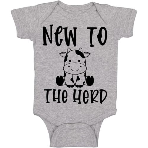 Belle Homie New To The Herd - Funny Baby Essentials Bodysuit - Cute Baby Girl Clothes Newborn Boy Outfit