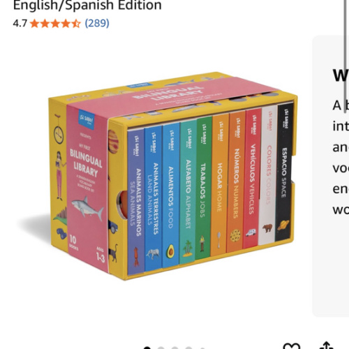 My First Bilingual Library: A Spanish-English Vocabulary Board Book Set of Colors, Numbers, Animals, ABCs, and More (Si Sabo Kids)