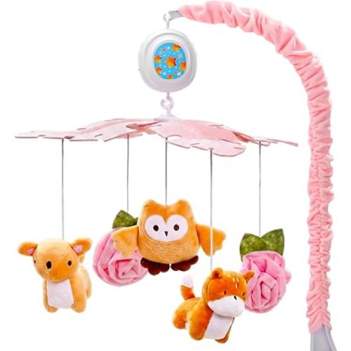 Baby Crib Mobile for Girls with Music Box (100+ Lullabies)