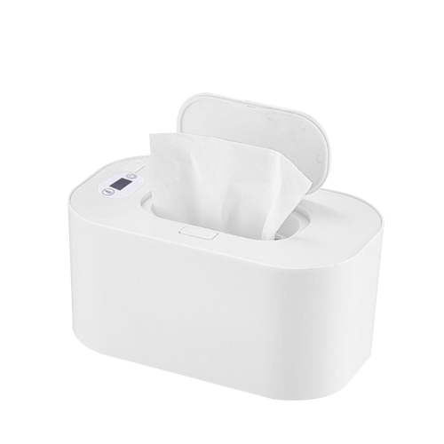 Portable Baby Wipes Warmer - 55℃ Constant Temperature Heating Wet Wipes Dispenser Box, Holds 80 Wipes, Plastic, Adjustable Warmth for Infant Care