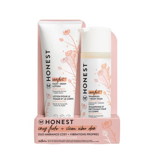 The Honest Company Baby Shampoo + Lotion Set, Comfort, Sweet Cream, 18.5 Fl. Oz.