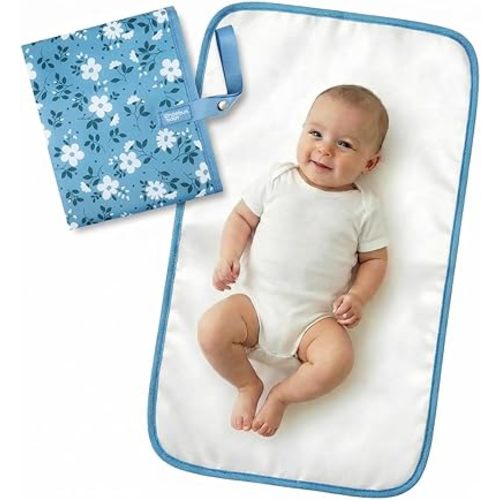 Portable Diaper Changing Pad, Waterproof Baby Changing Mat with Wrist Strap
