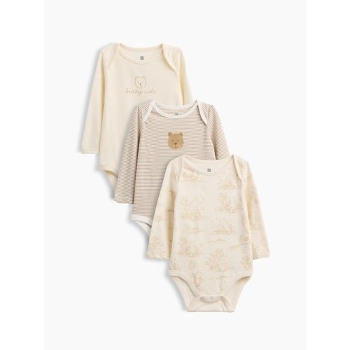 Baby First Favorites Organic Cotton Brannan Bear Bodysuit (3-Pack)