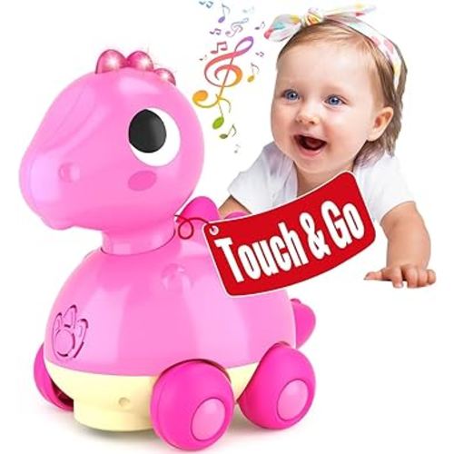 Baby Toys Crawling with LED Lights and Music, Encourages Movement and Gross Motor Skills Development