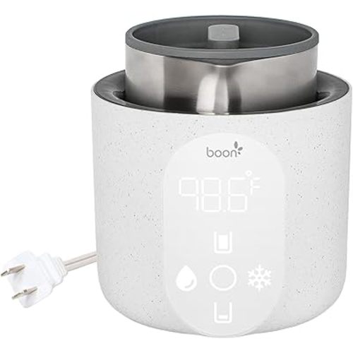 Boon Tempro Direct Heat Breastmilk Warmer - Retains Nutrients in Baby Formula and Breastmilk - Quick Liquid Warmer with Real Time Temp Reading - Breastfeeding Essentials