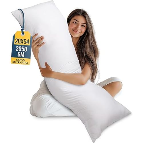 Utopia Bedding Full Body Pillow for Adults (White, 20 x 54 Inch), Long Pillow Insert for Sleeping, Ideal for Side Sleepers