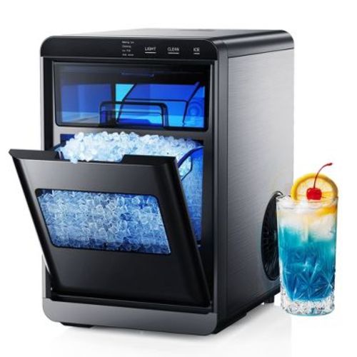 Simzlife Nugget Ice Maker Countertop, 44Lbs/24H Pebble Ice Maker Machine
