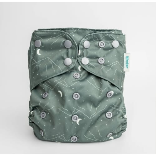 Nature: Essentials Pocket Cloth Diaper with Athletic Wicking Jersey, Grows with your Baby