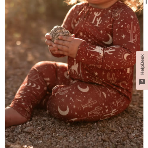 Infant Romper in Western Desert – Silks