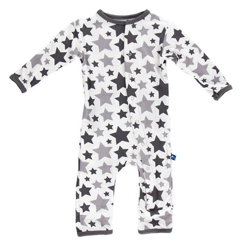 Essentials Print Coverall in Feather/Rain Stars - Essentials