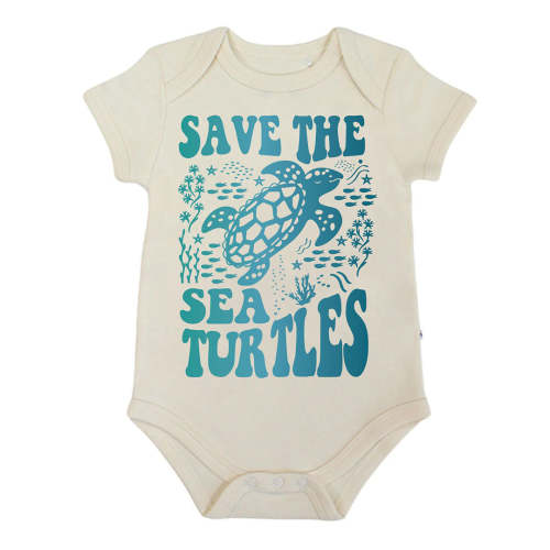 Save the Sea Turtles Cotton Baby Onesie