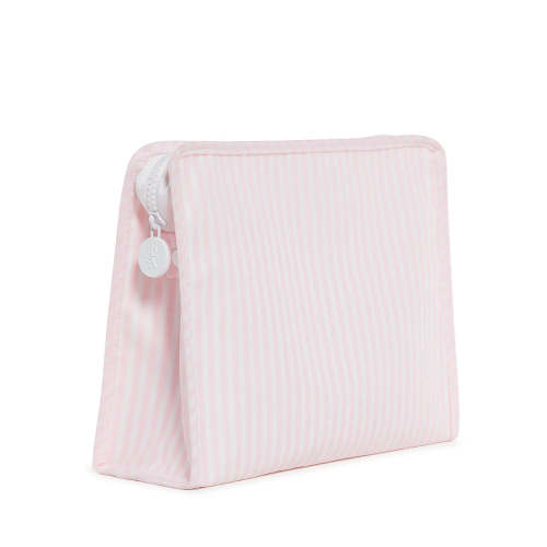 Roadie Large Zip Pouch Pimlico Stripe Light Pink by TRVL Design | Lila & Hayes