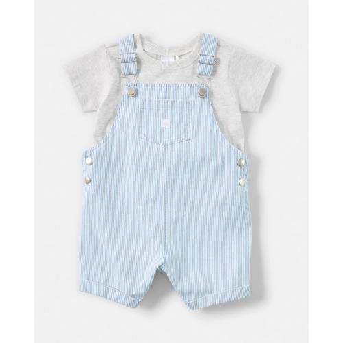 Short Sleeve Denim Dungaree Set - Kmart