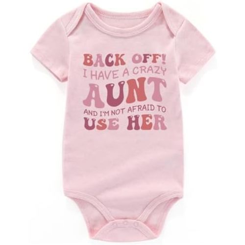 shlrzy Have A Crazy Aunt Newborn Baby Clothes Girl Outfits Aunties Bestie Baby Girl Bodysuit