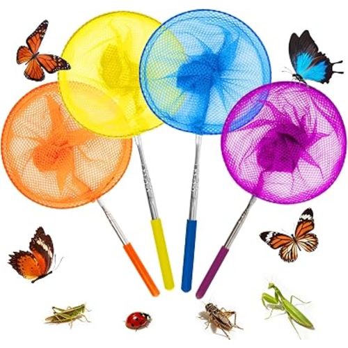 RAINFLOW Telescopic Butterfly Nets - Fishing Net with Anti Slip Grip