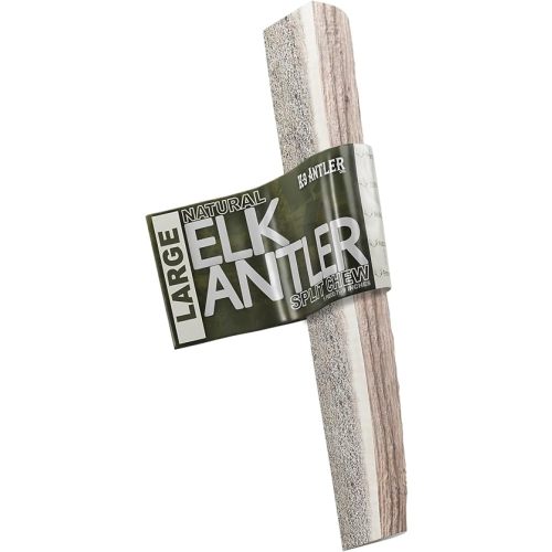Elk Antlers for Dogs – Large Split (7.5-9 Inch), Irresistible Chew, USA Sourced, Naturally Shed & Ethically Harvested