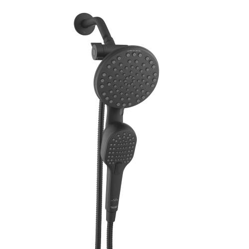 Better Homes & Gardens Magnetic Combo Showerhead, Matte Black, 2-in-1 Handheld & Fixed Head