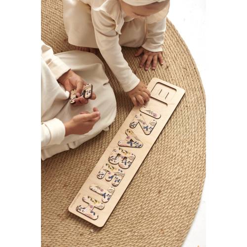 Baby Name Puzzle with Flowers Floral Wooden Toys Montessori Toys for Toddlers Newborn Gift Baby Shower Gift for Baby Girl Nursery Decor