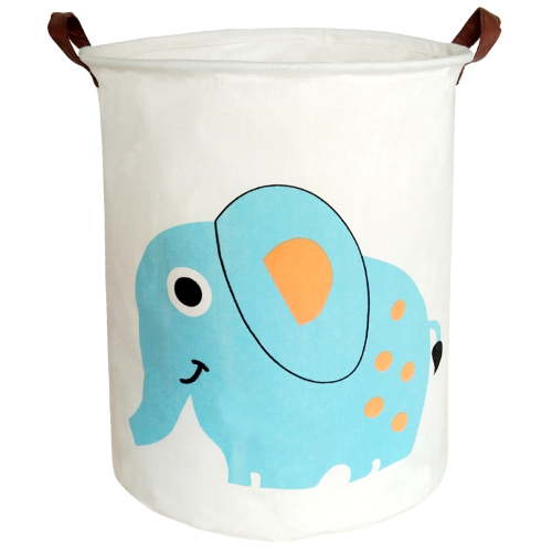 ASKETAM Baby Laundry Basket Kids Hamper Nursery Toy Storage Room Decor Organizer (Elephant)