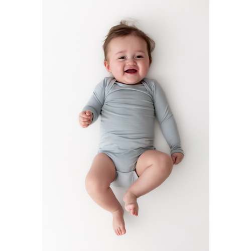 Long Sleeve Bodysuit in Fog | Infant Bodysuit | Kyte Baby