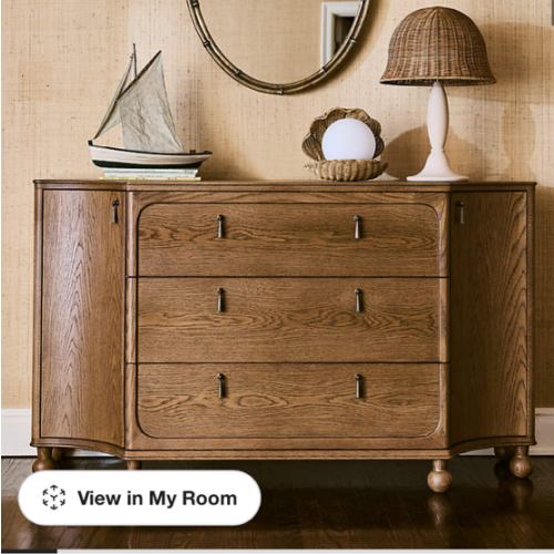 Thurloe 58" Oak Wood Kids 3-Drawer Dresser by Jake Arnold