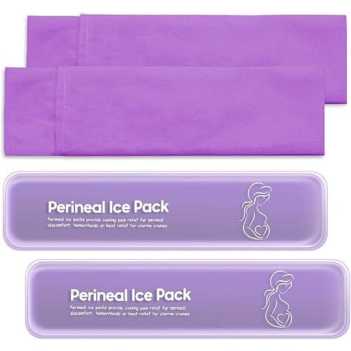 Reusable Perineal Cooling Pad for Postpartum and Hemorrhoid Pain Relief,Instant Perineal Cold Pack,Vaginial Ice Pack for Pain Relief (Color-Purple)