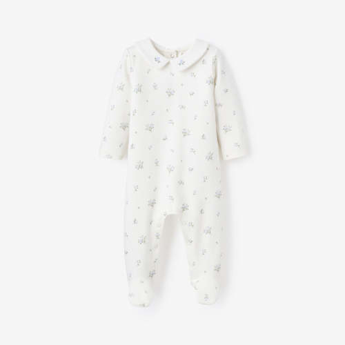 English Rose Double Layered Embroidered Jumpsuit BLUE / 0-3M