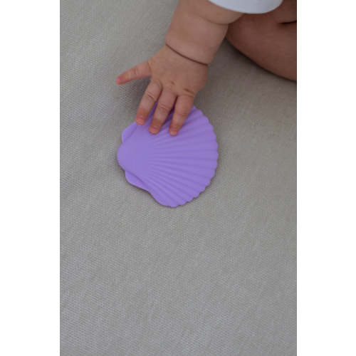 Silicone Teether - Lilac Seashell – Woven Kids
