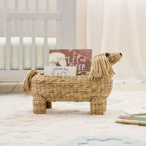 Woven Dachshund Book Caddy