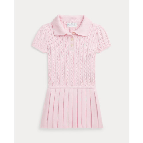 Mini-Cable Polo Sweater Dress