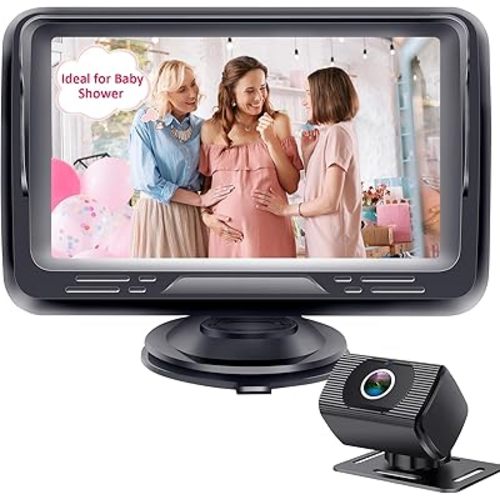 Rohent Baby Car Camera: Ideal for Baby Shower, HD 1080P Wired Infant 4.3'' Monitor with Night Vision for Rear Seat Safety, Easy Plug & Play Setup for New Parents